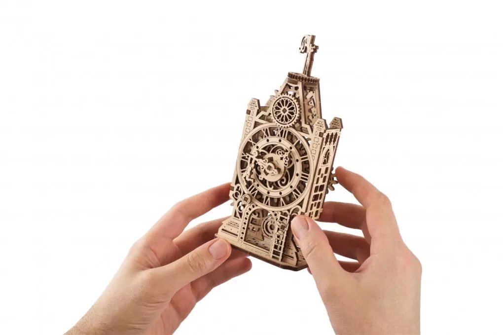 Puzzle 3D Drewniane Stara Wieża Zegarowa uGEARS