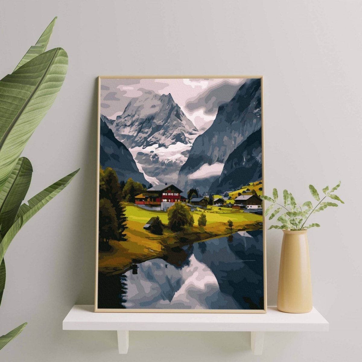 Malowanie Po Numerach Zestaw Przyroda Szwajcarii 40x50