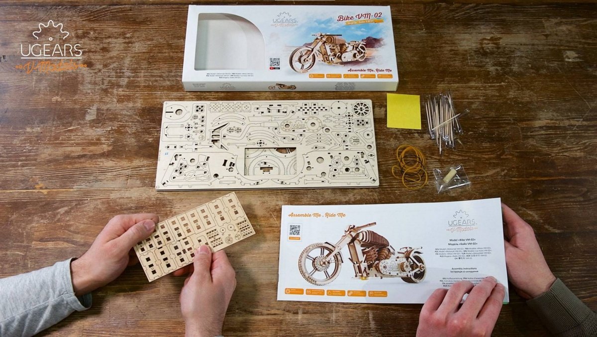 Puzzle 3D Drewniane Motocykl VM-02 uGEARS