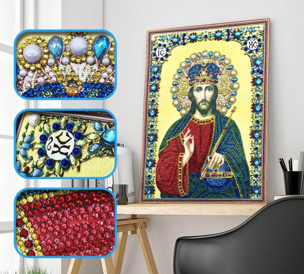 Haft Diamentowy Jezus Sprawiedliwy 30x40 cm