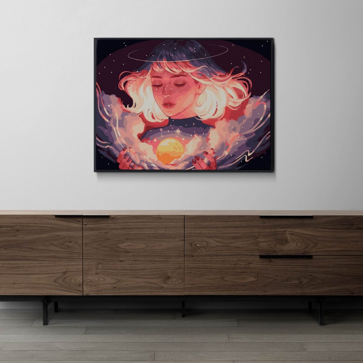 Malowanie Po Numerach Zestaw Tajemnica dziewczyny 40x50