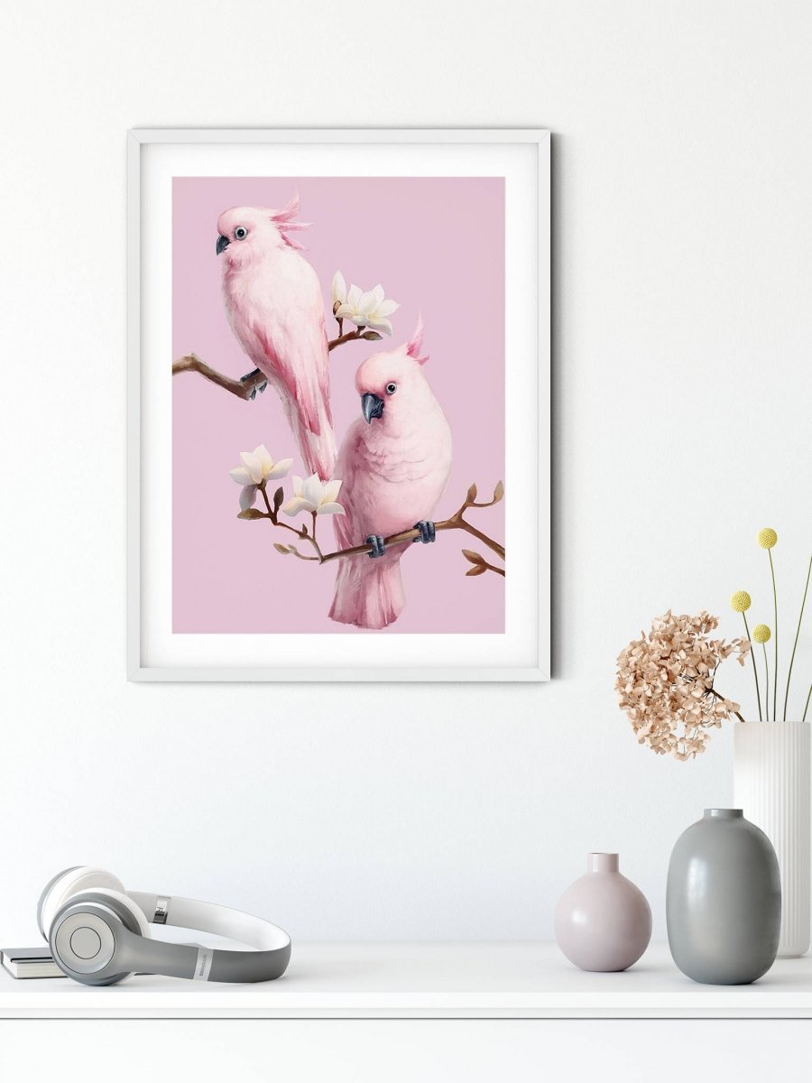 Haft Diamentowy Różowe Papugi 45x55 K