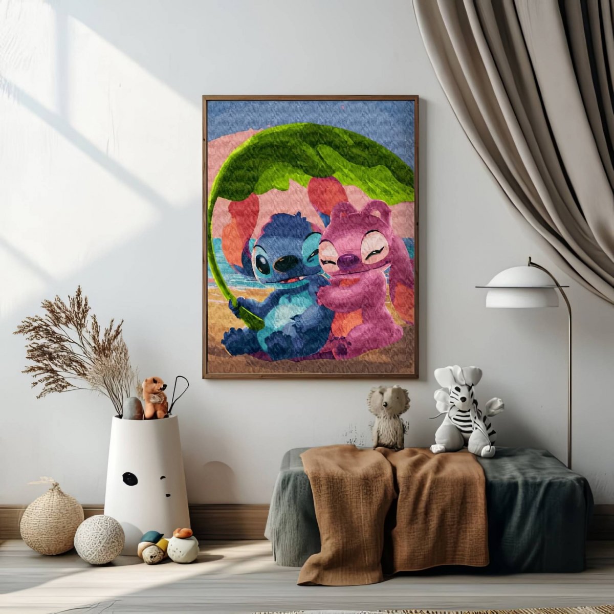 Malowanie Po Numerach Zestaw Stitch i Angel 40x50