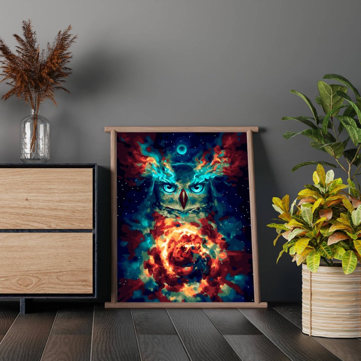 Malowanie Po Numerach Zestaw Magiczna Sowa 40x50