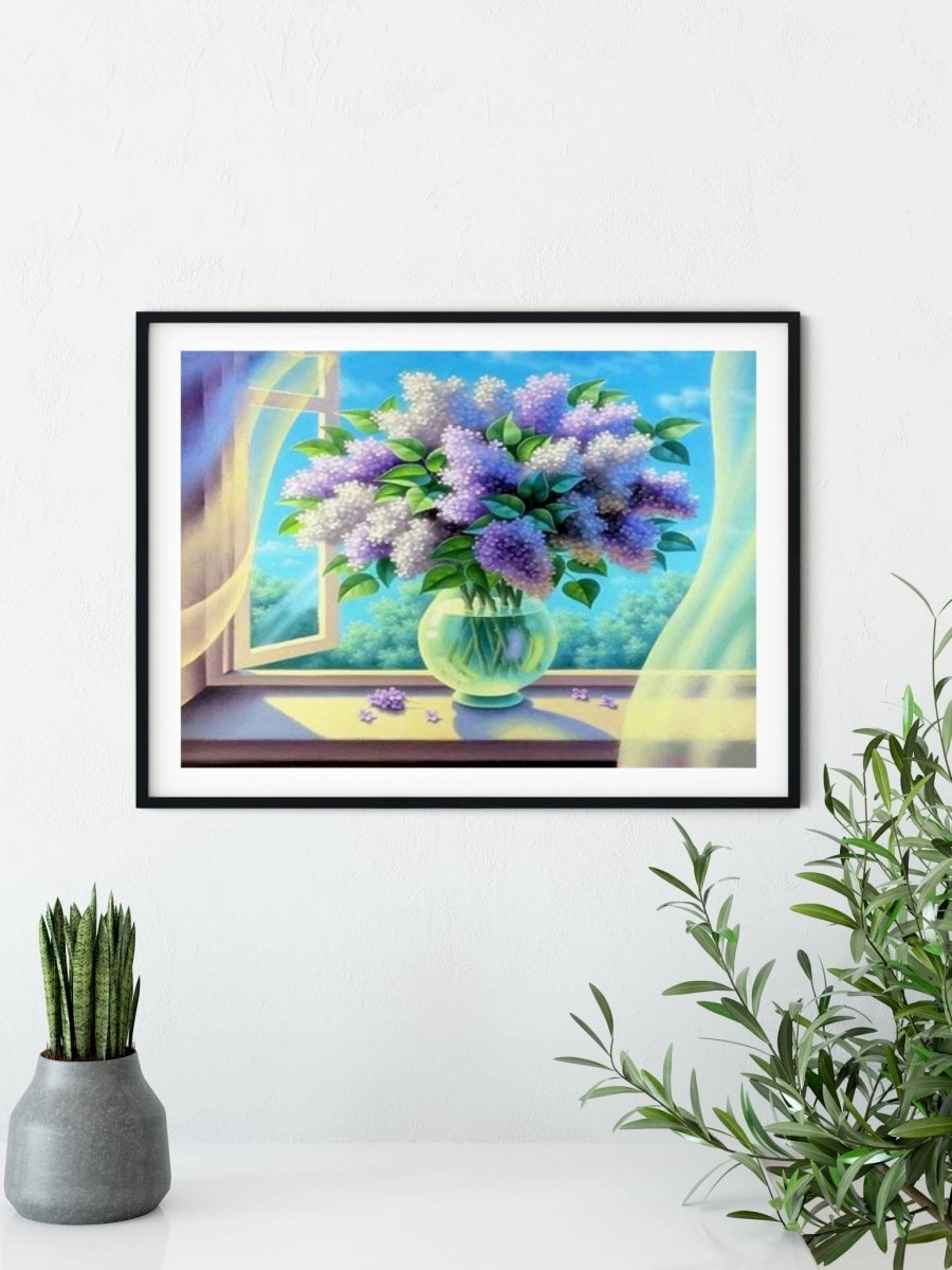 Haft Diamentowy Romantyczny Bez 40x50