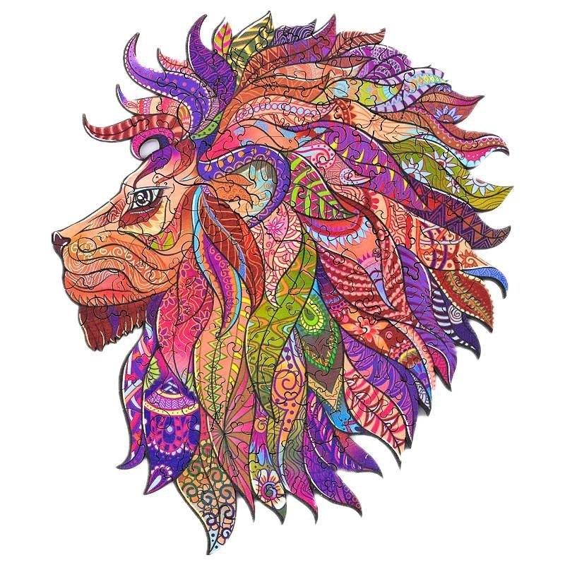 Puzzle Drewniane Królewski Lew A4