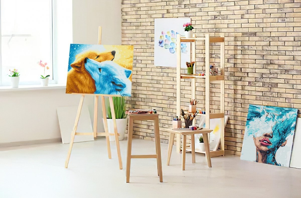 Malowanie Po Numerach Zestaw Wróżkowe Wilki 40x50