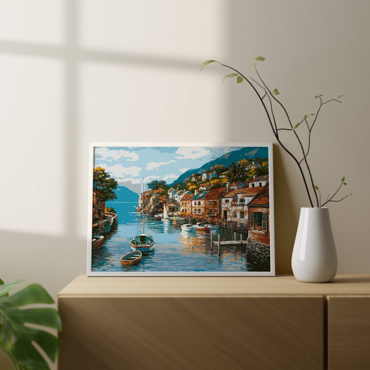 Malowanie Po Numerach Zestaw Małe miasteczko 40x50