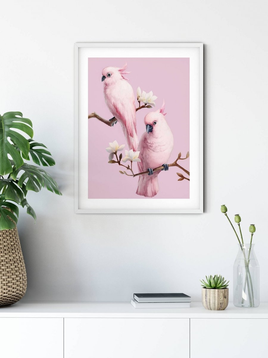 Haft Diamentowy Różowe Papugi 45x55 K