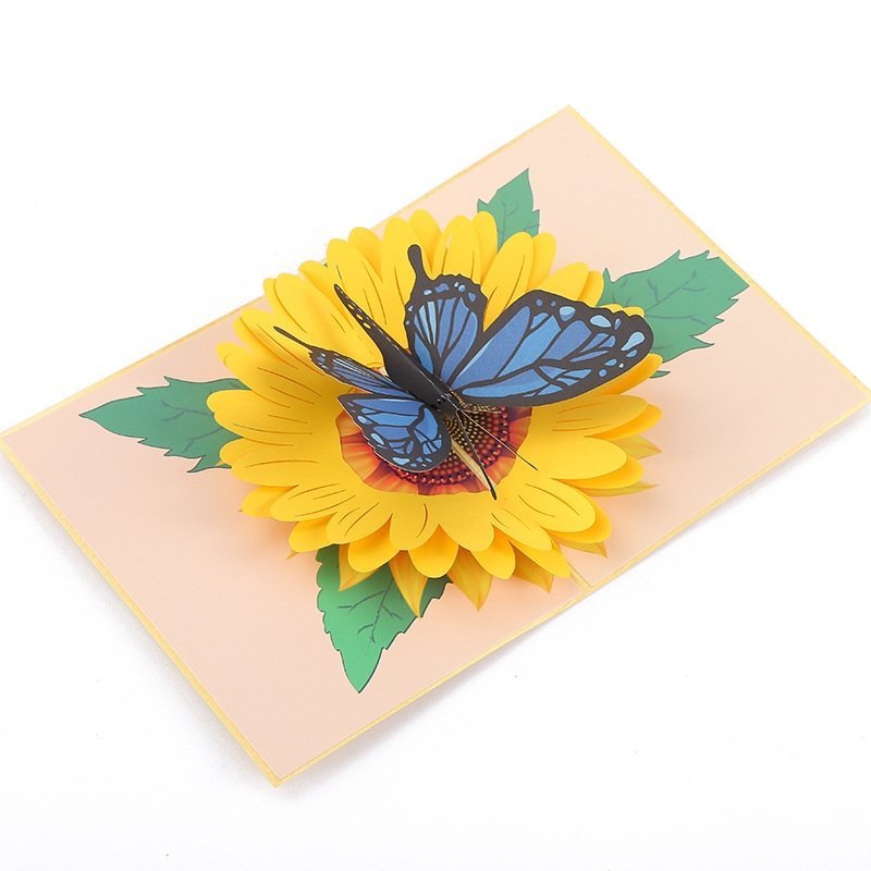 Kartka Pocztowa Okolicznościowa 3D Pop-up Słoneczny Motyl