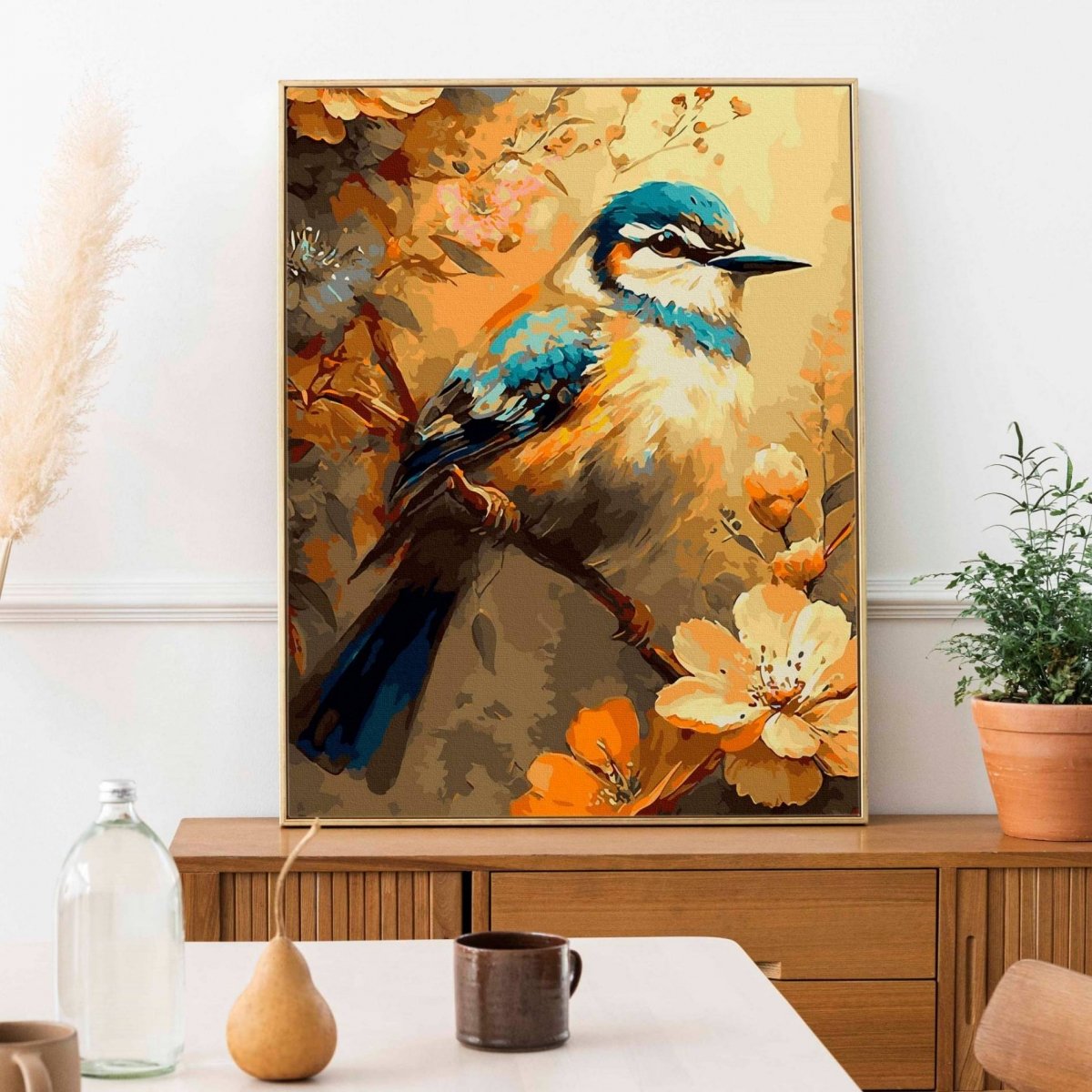 Malowanie Po Numerach Zestaw Piękna Sikorka 40x50