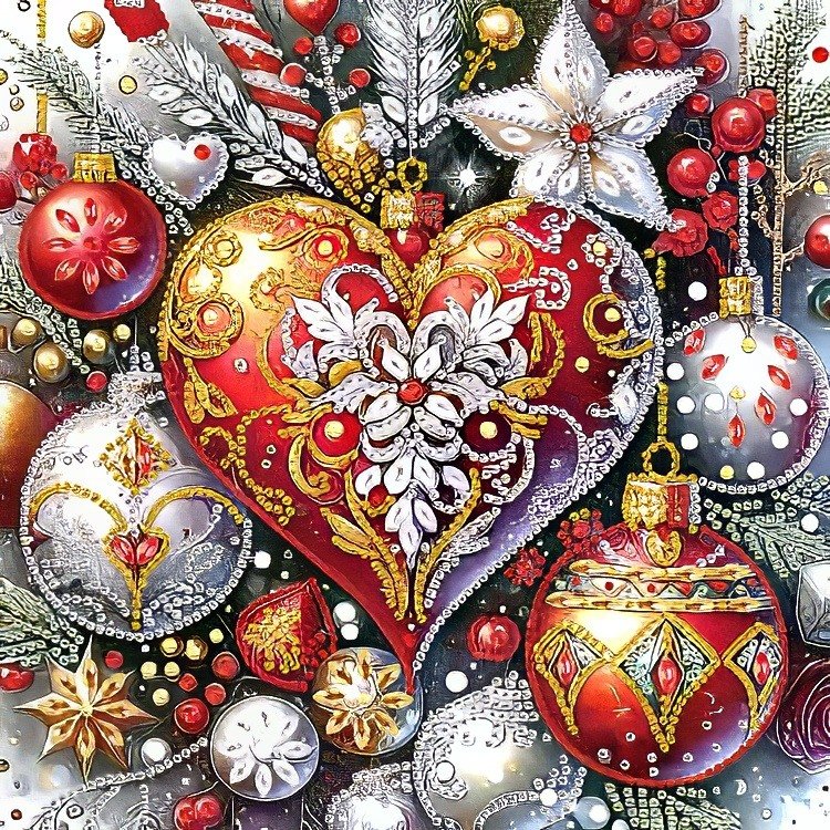 Haft Diamentowy Świąteczne Dekoracje 30x30 cm