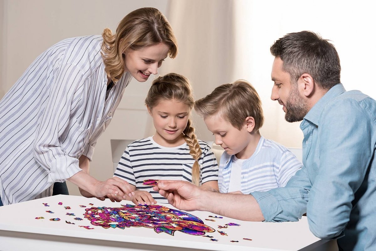 Puzzle Drewniane ŚNIEŻNA SOWA L