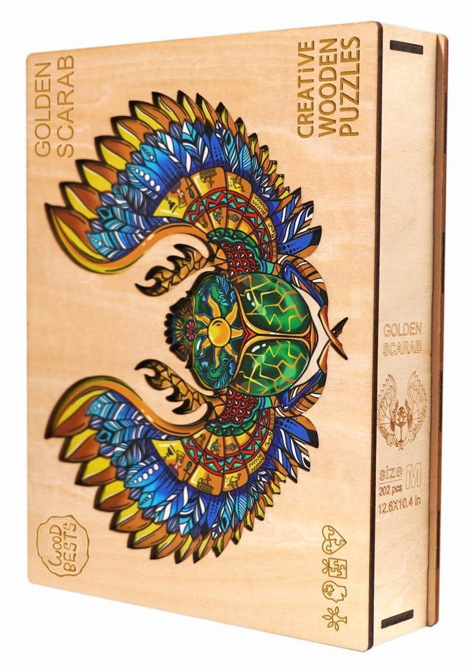 Puzzle Drewniane WSPANIAŁY SKARABEUSZ S