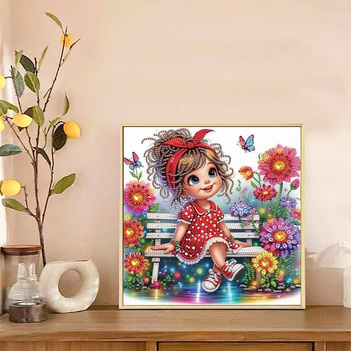 Haft Diamentowy Dziewczęcy Uśmiech 30x30 cm