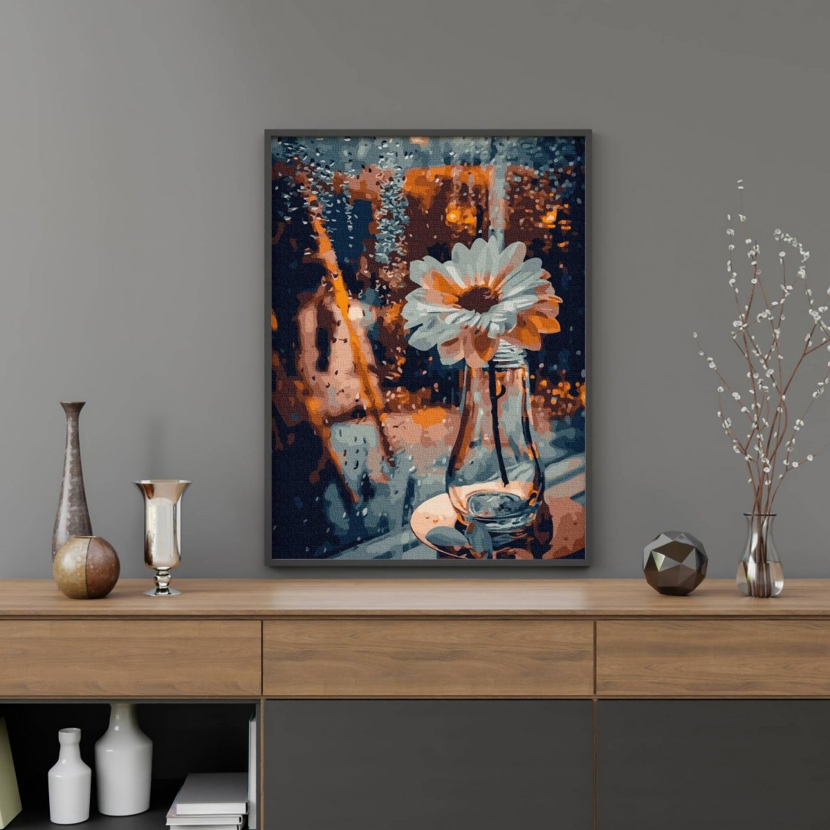 Malowanie Po Numerach Zestaw Rumianek w Wazonie 40x50