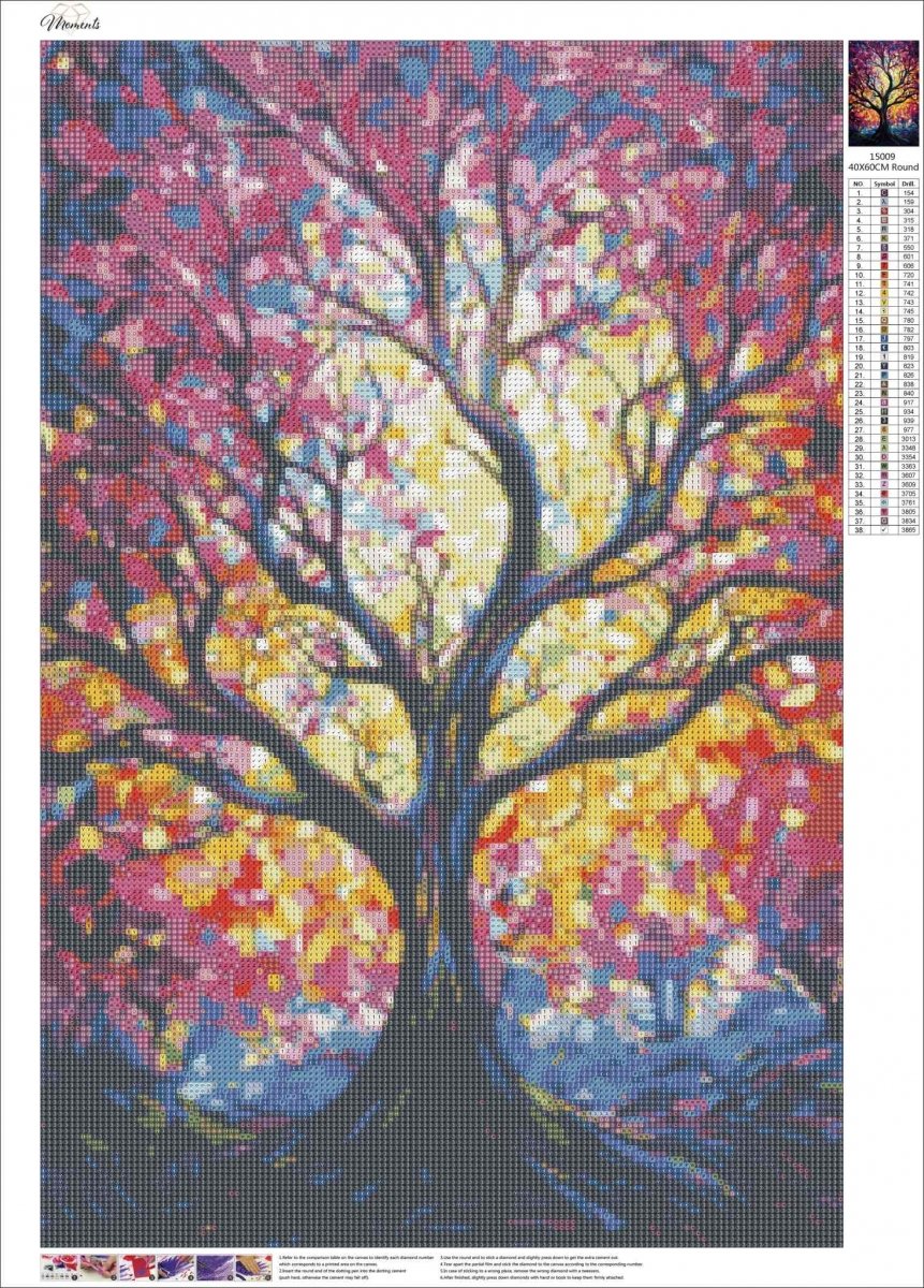 Haft Diamentowy Eksplozja kolorów 45x65 cm