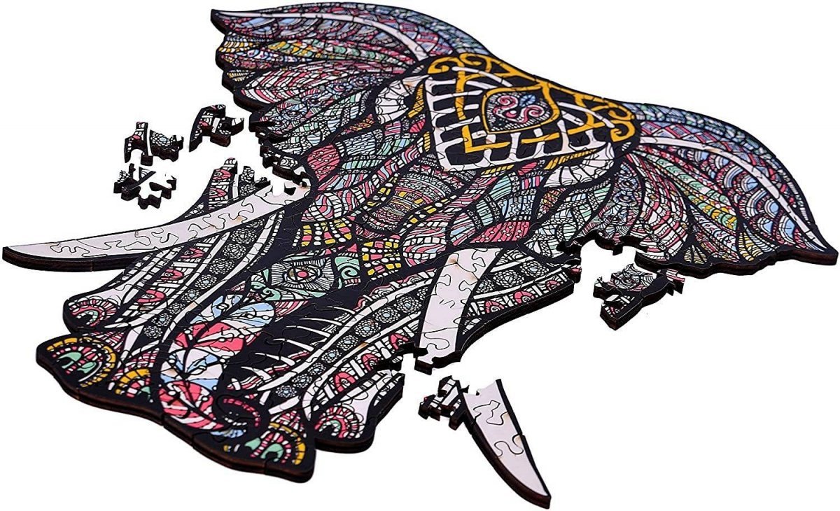 Puzzle Drewniane Magiczny Słoń A4