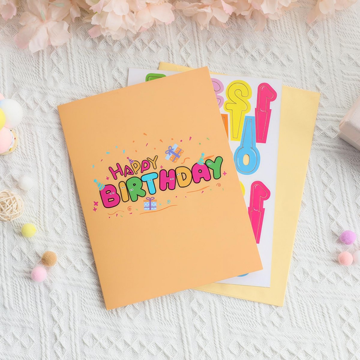 Kartka Pocztowa Okolicznościowa 3D Pop-up Urodziny Wesołe Balony 1-100 lat