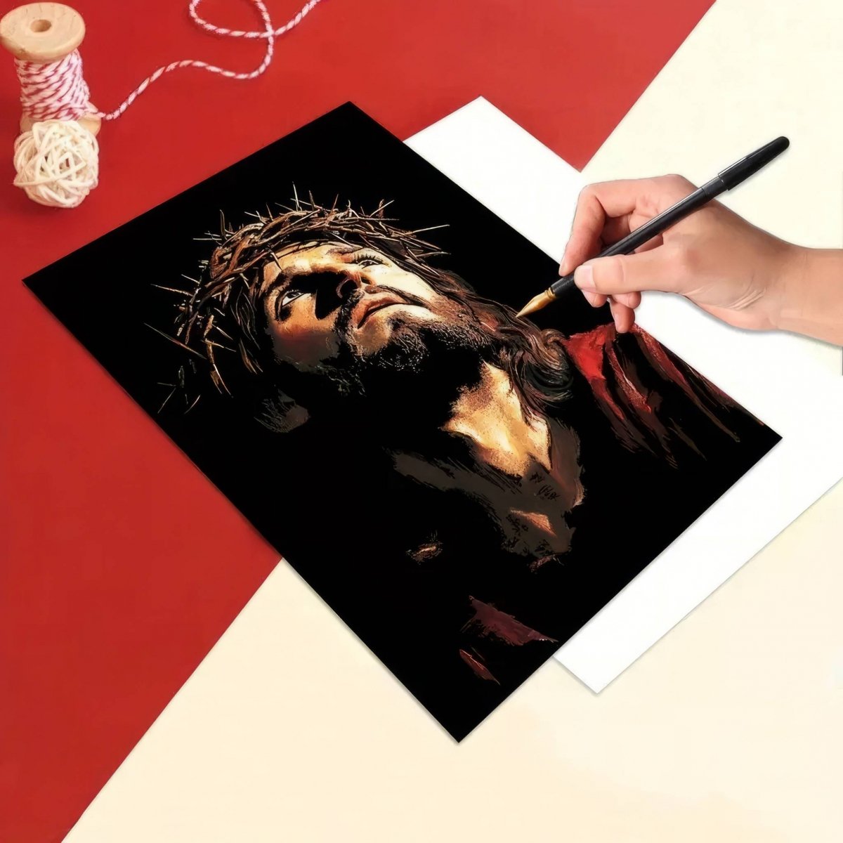 Magiczna Zdrapka Jezus (4szt.) 40x28 cm