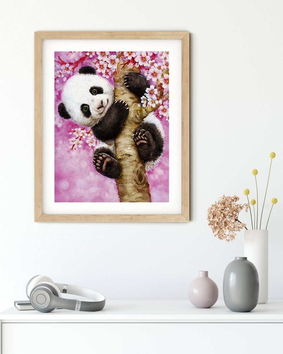 Haft Diamentowy Wesoła Panda 30x40 cm 