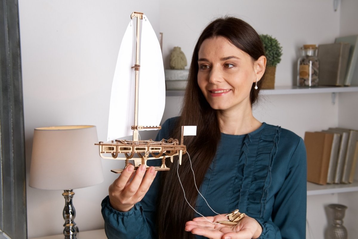 Puzzle 3D Drewniane Jacht Oceaniczny uGEARS