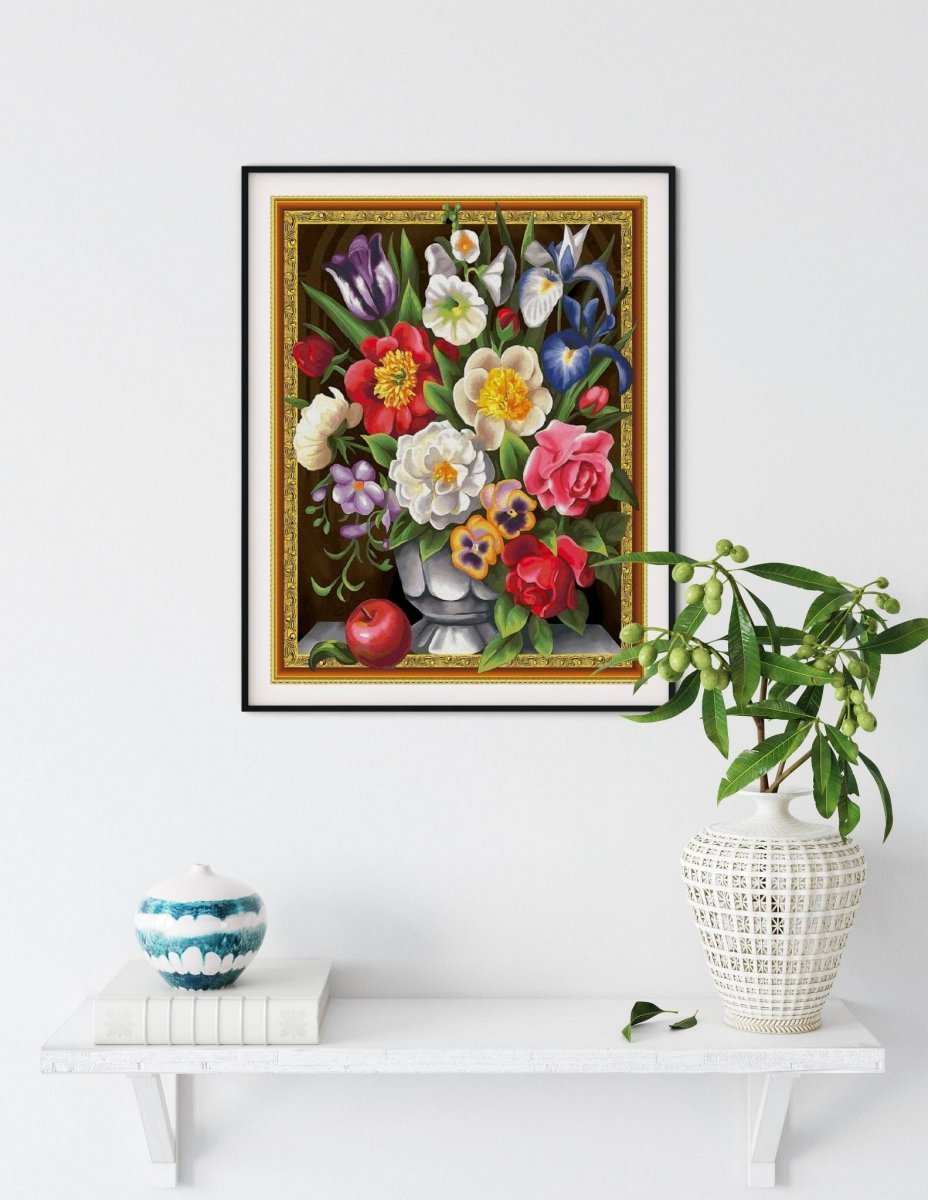 Haft Diamentowy Moc Kwiatów 40x50