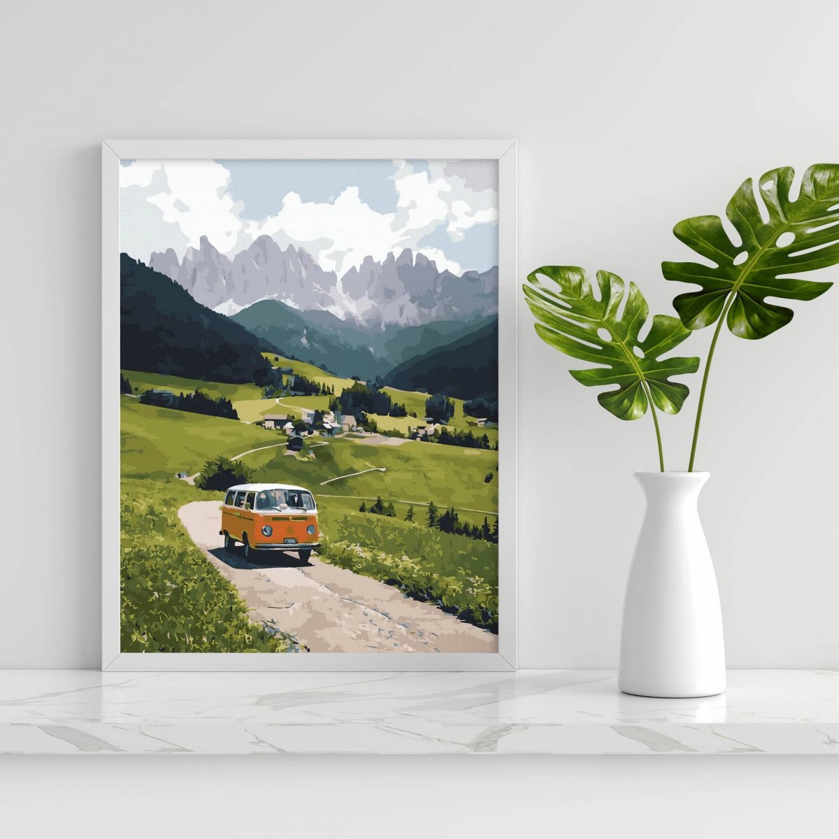 Malowanie Po Numerach Zestaw Podróż w Góry 40x50