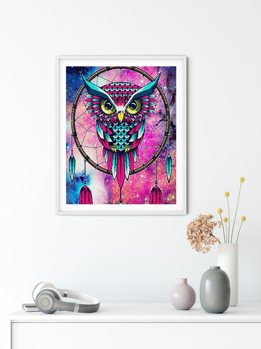 Haft Diamentowy Sowa Łapacz Snów 40x50
