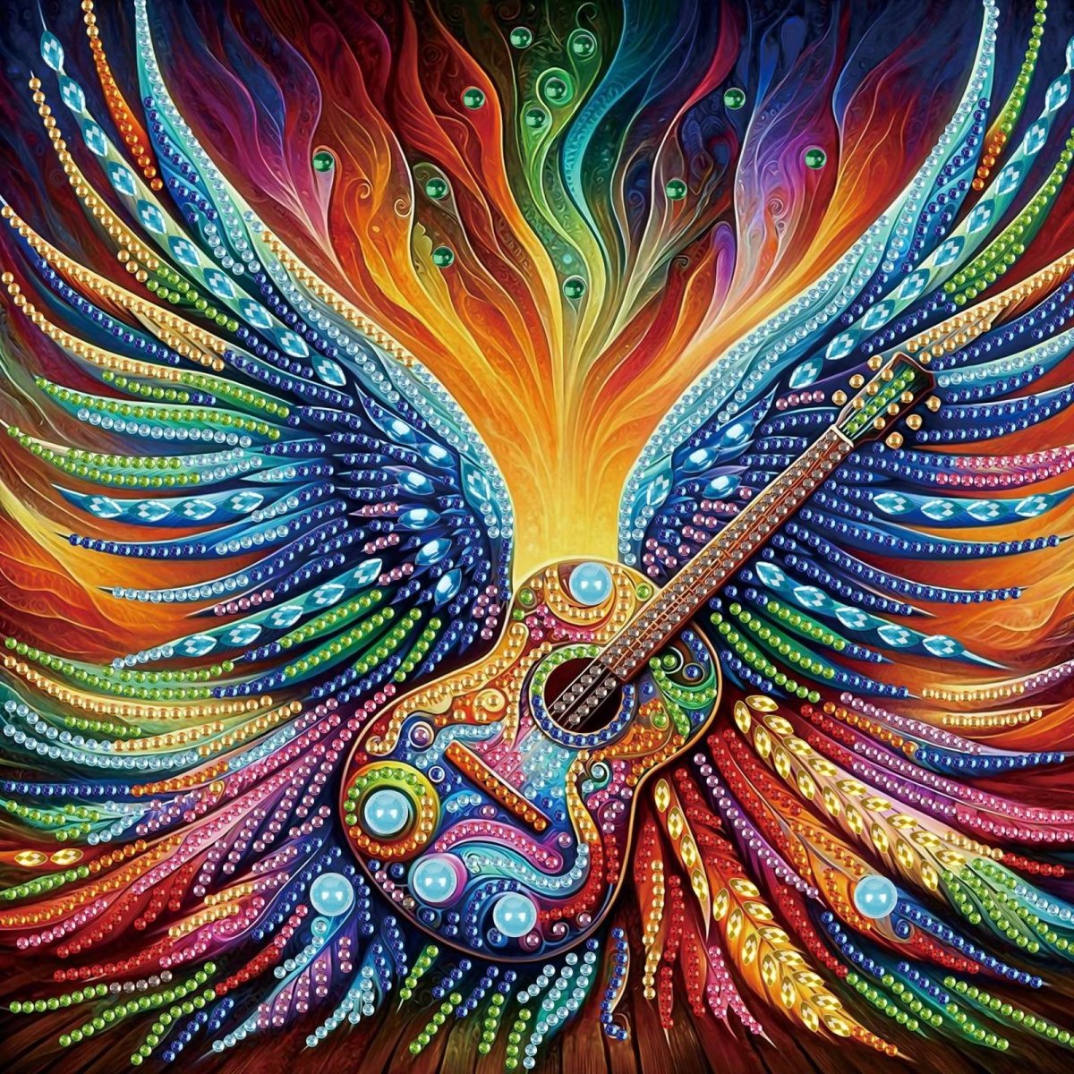 Haft Diamentowy Skrzydła Muzyki 30x30 cm