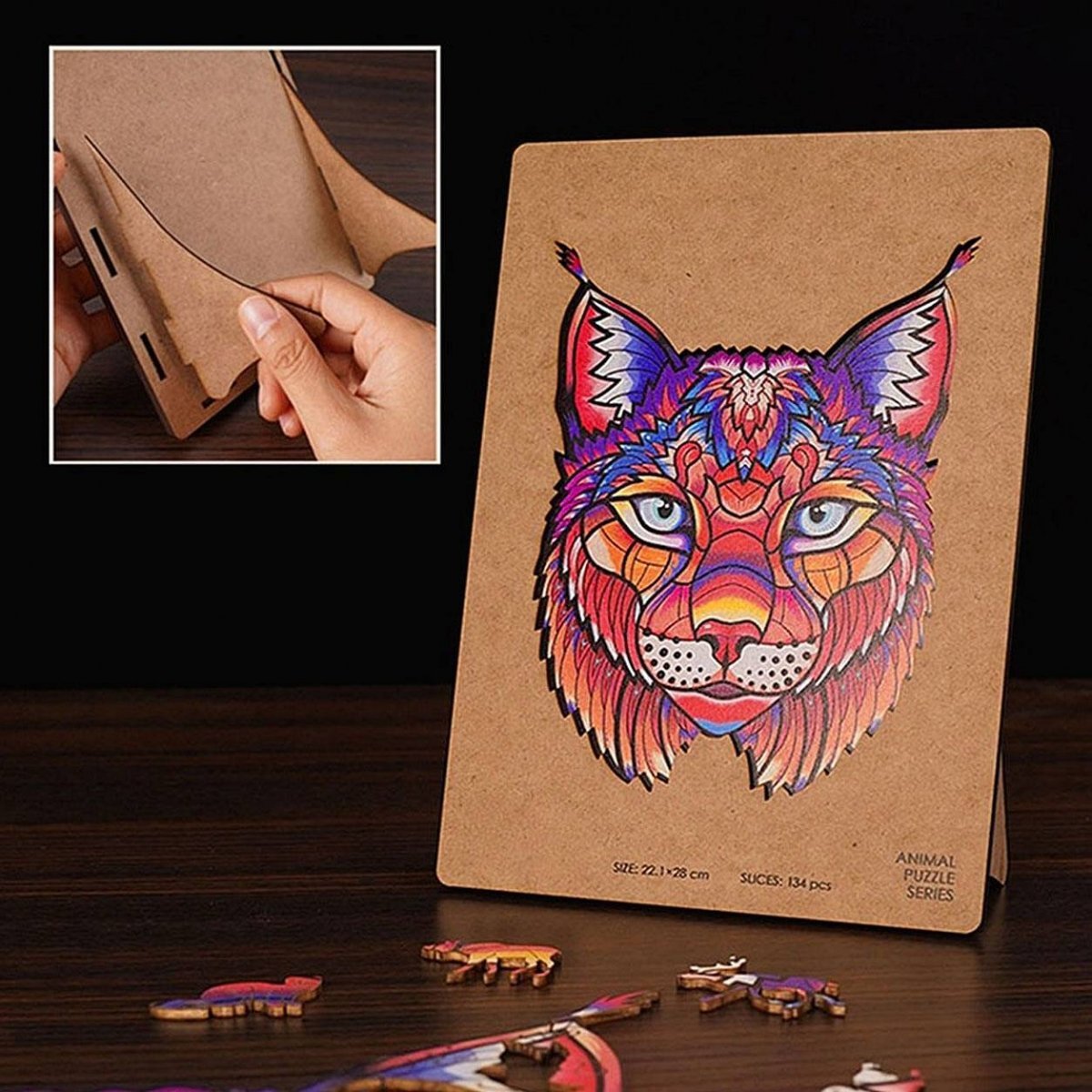 Puzzle Drewniane Magiczny Ryś A3