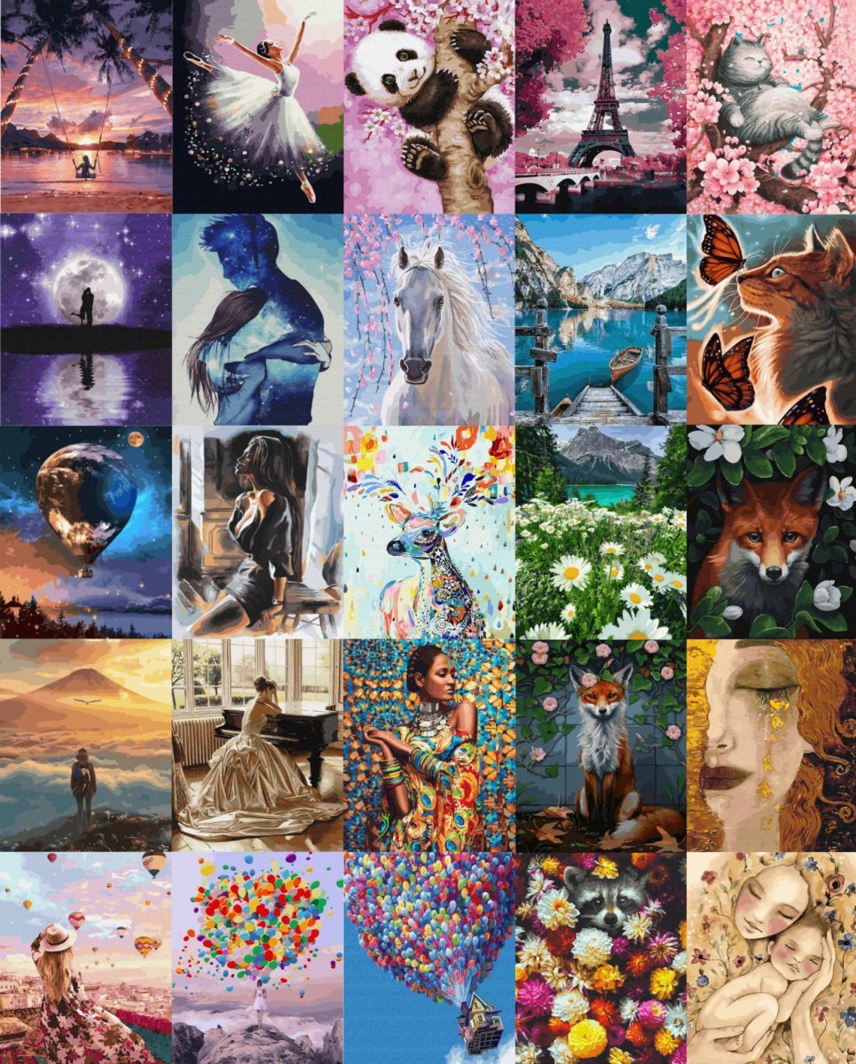 Malowanie Po Numerach Zestaw Teren Górski 40x50