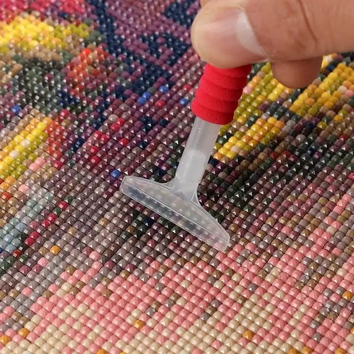 Kieszonkowy Zestaw Narzędzi do Haftu Diamentowego - Czerwony