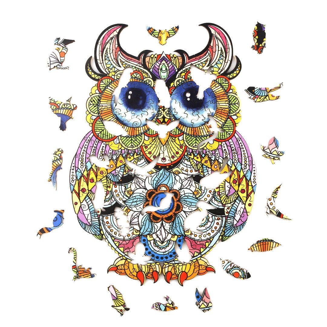 Puzzle Drewniane Urocza Sowa S
