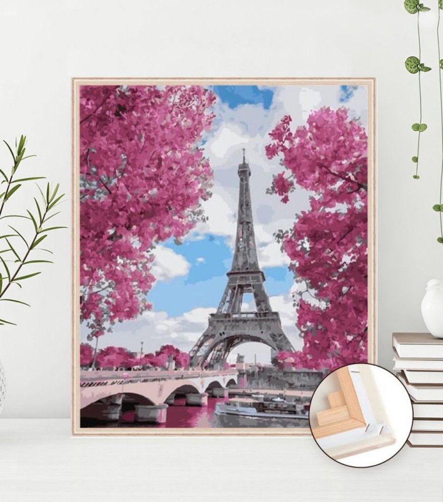 Malowanie Po Numerach Zestaw Magnolie w Paryżu 40x50