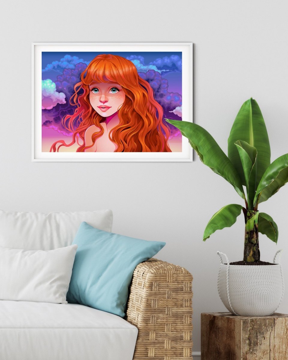 Haft Diamentowy Rudowłosa Dziewczyna 45x60