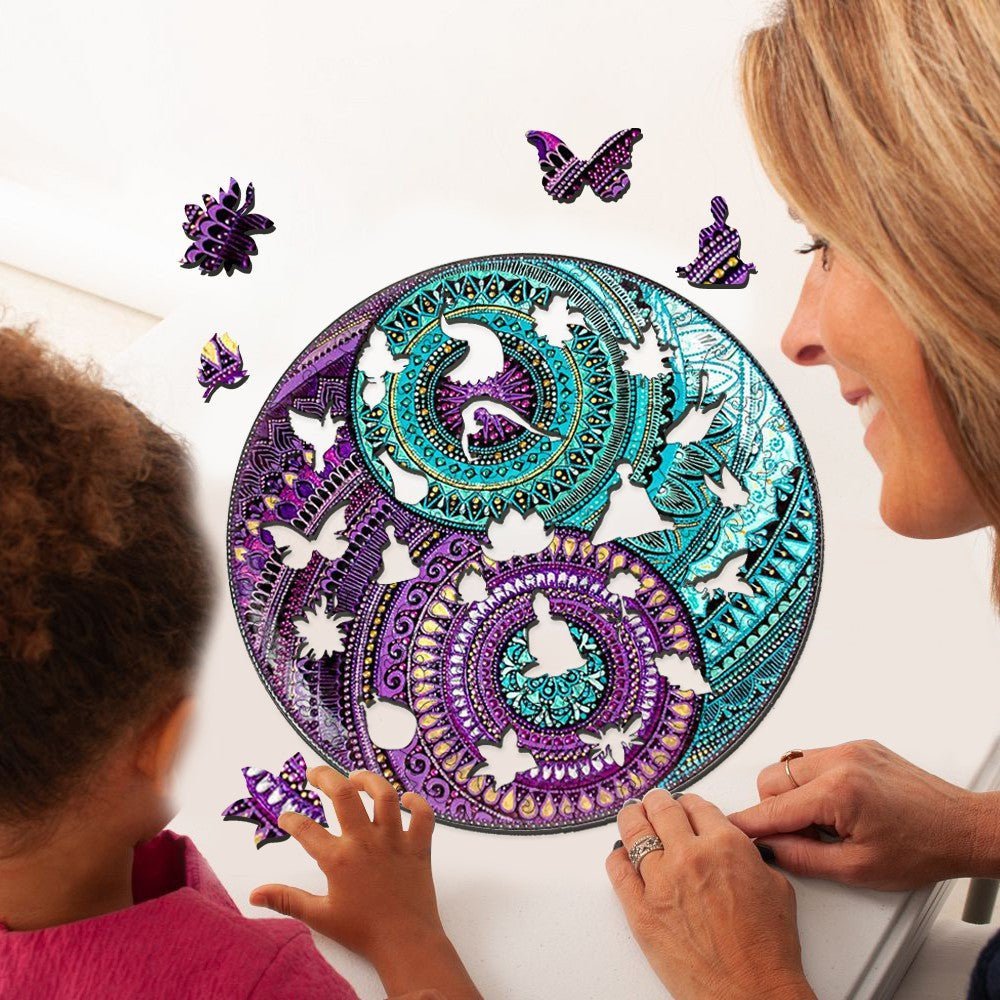 Puzzle Drewniane Mandala Yin Yang M