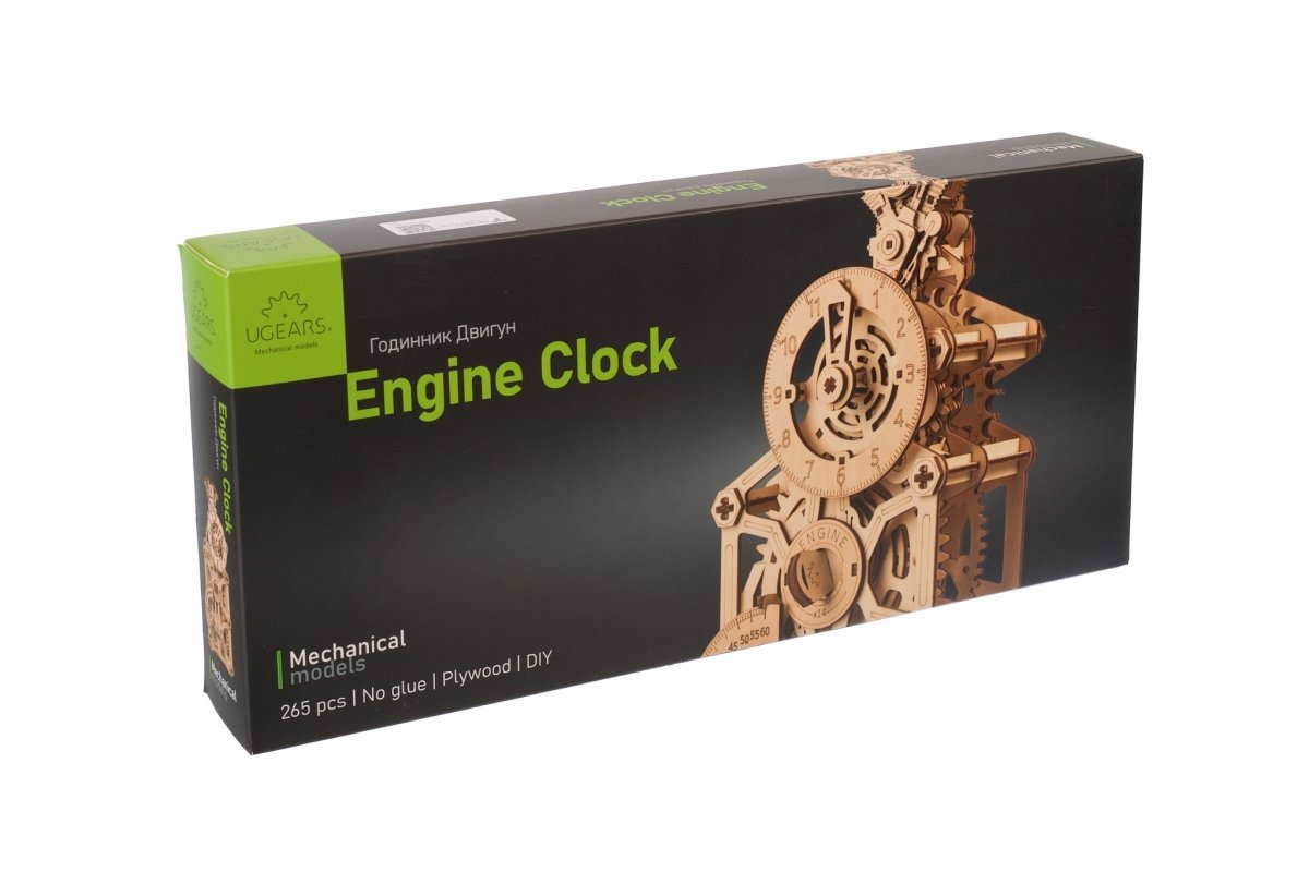 Puzzle 3D Drewniane Zegar Engine Clock uGEARS