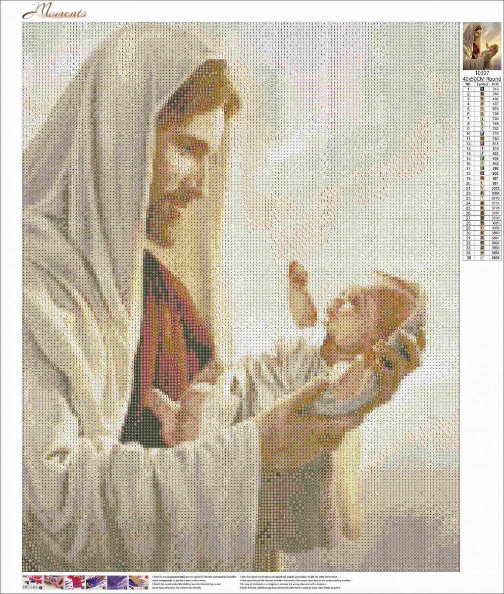 haft diamentowy jezus