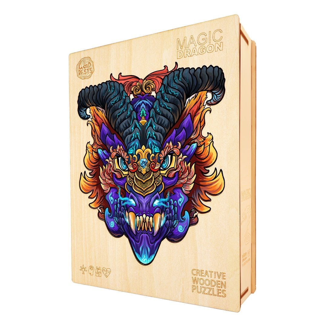 Puzzle Drewniane Magiczny Smok M