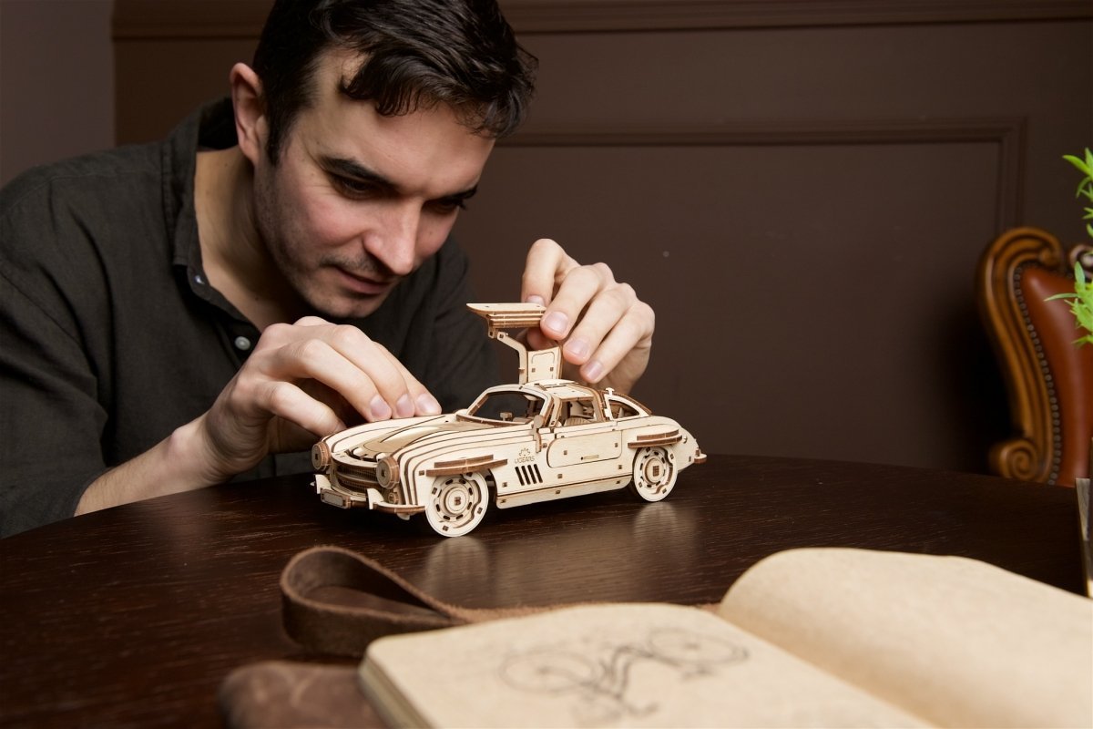 Puzzle 3D Drewniane Winged Sports Coupe uGEARS