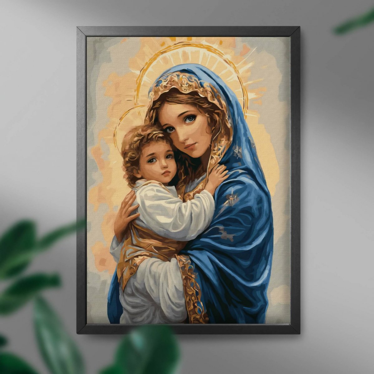 Malowanie Po Numerach Zestaw Miłość Matki Bożej 40x50