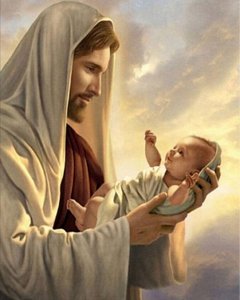 Haft Diamentowy Jezus z Dzieciątkiem 45x55 K