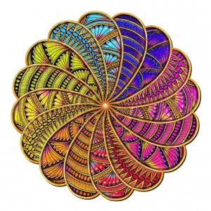 Puzzle Drewniane Mandala Kolorów M