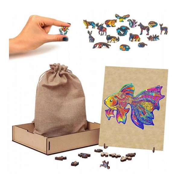 Puzzle Drewniane Piękna Złota Rybka A3