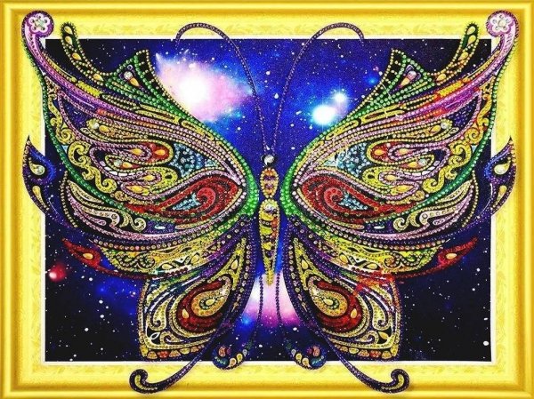 Haft Diamentowy Wspaniały Motyl 47x57 cm