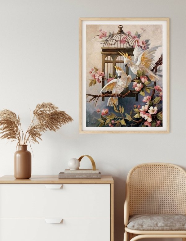 Haft Diamentowy Wesołe Kakadu 55x75 cm