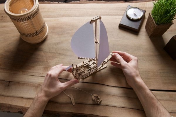 Puzzle 3D Drewniane Jacht Oceaniczny uGEARS