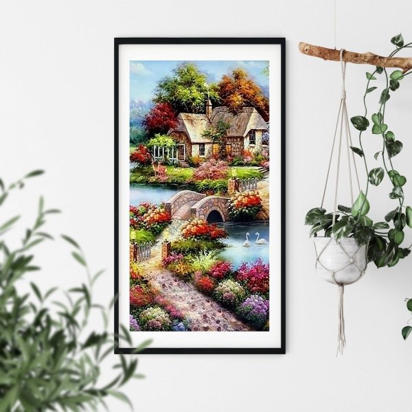 Haft Diamentowy Sielski Odpoczynek 45x85 cm