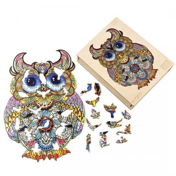 Puzzle Drewniane Urocza Sowa S